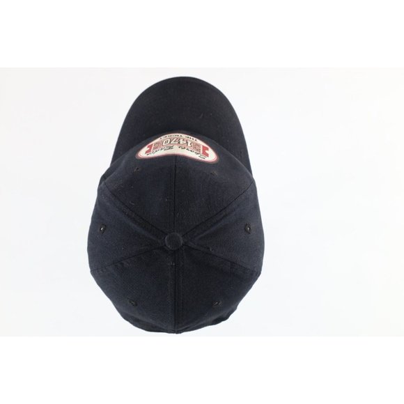 Vintage Distressed Spell Out WLQR 1470 Sports Radio The Ticket Hat Cap Black - Picture 5 of 7